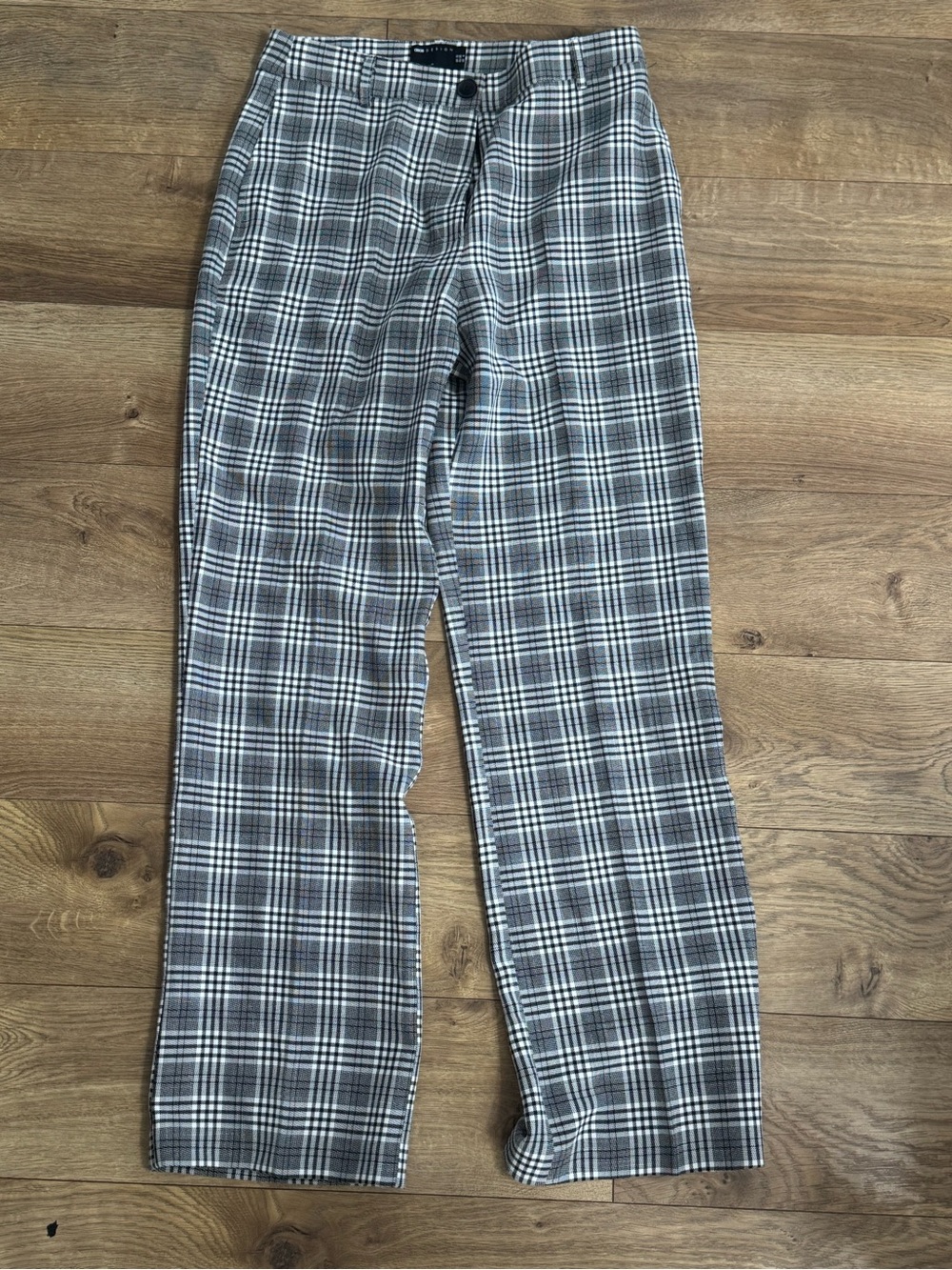 ASOS Gray Plaid Dress Pants - Classic Straight Fit